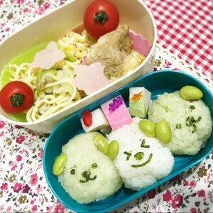 簡単キャラ弁★豆しば★癒される～？